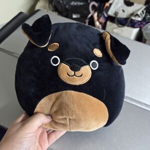 Squishmallows Black and Tan Dog Toy